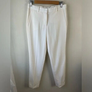 Givenchy Paris women’s ivory 100% wool tapered mid rise trouser pant size EUR 36